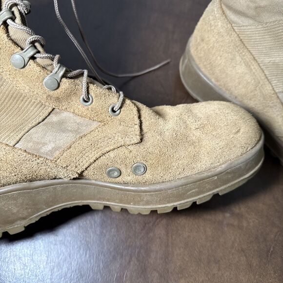 US Army Hot Weather Combat Boots Coyote Tan Vibram Suede 11.5 R Made in USA